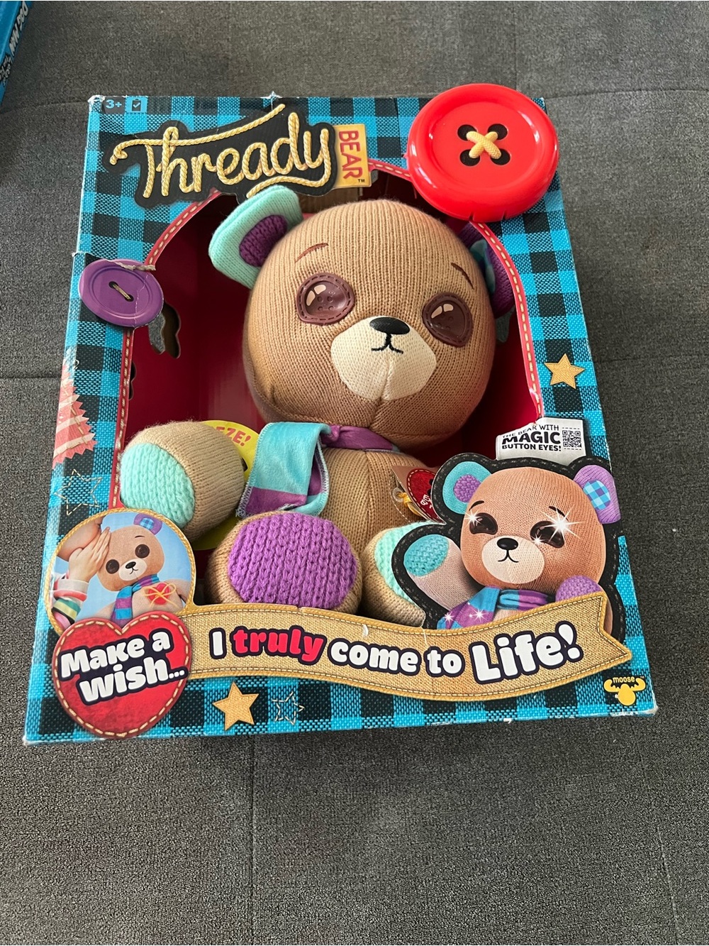 NIB Thready Bear Works I truly come to life Plush Moves